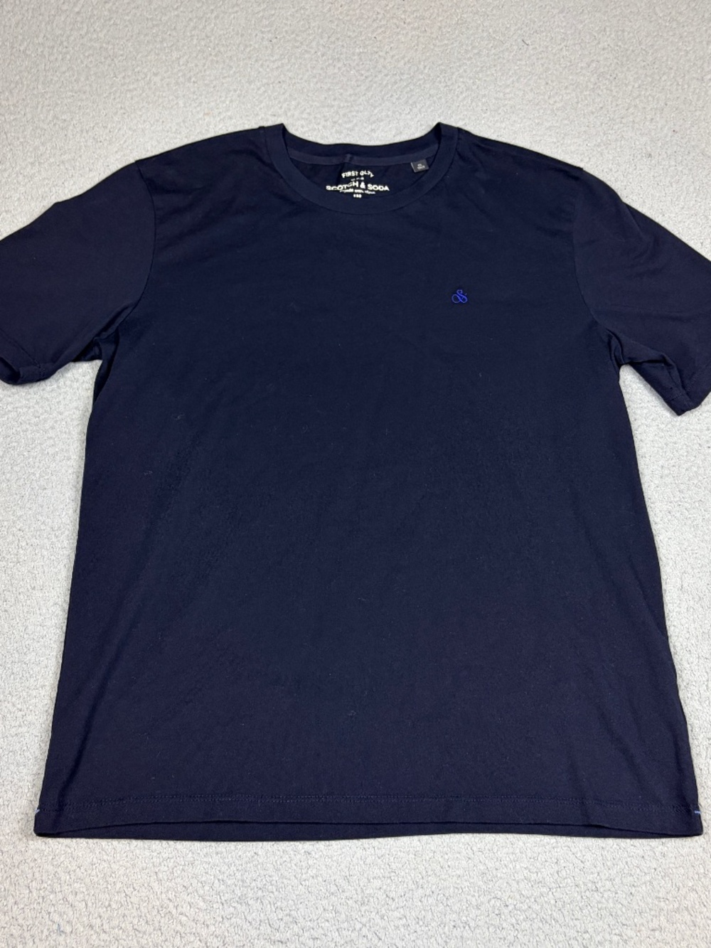 Scotch & Soda Amsterdam Shirt Mens Size XL Blue Short Sleeve Tee Shirt Cotton